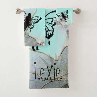 Foliage Fantasy Fairies Personalised Bath Towel Set