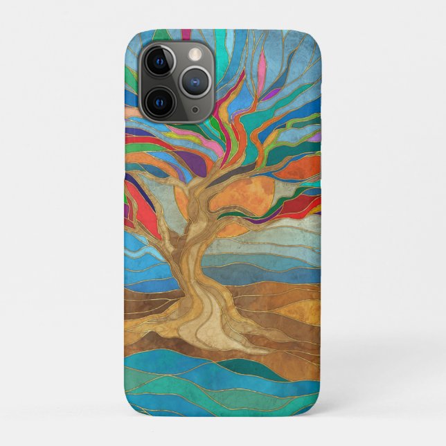 Foliage Fantasy Mosaic Tree Case-Mate iPhone Case (Back)