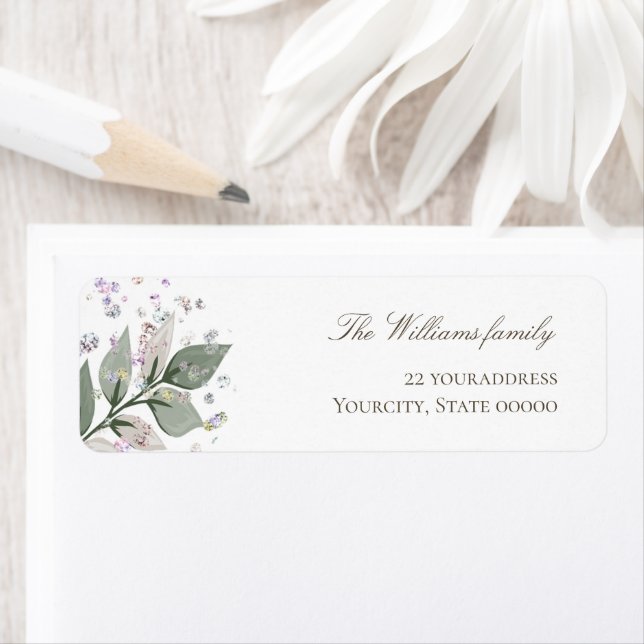foliage faux glitter label (Insitu)
