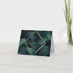 Foliage Folded Personalized Stationery Card