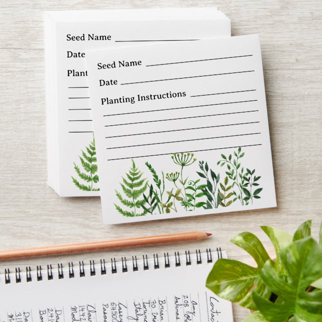 Foliage Garden Seed Saving Envelope (Stacked)
