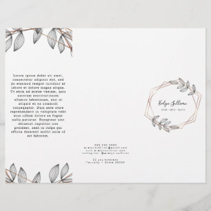 foliage geometric frame brochure