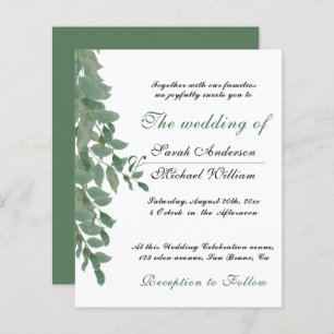 Foliage Greenery Eucalyptus Wedding Invitation