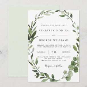Foliage Greenery Wedding Invitation