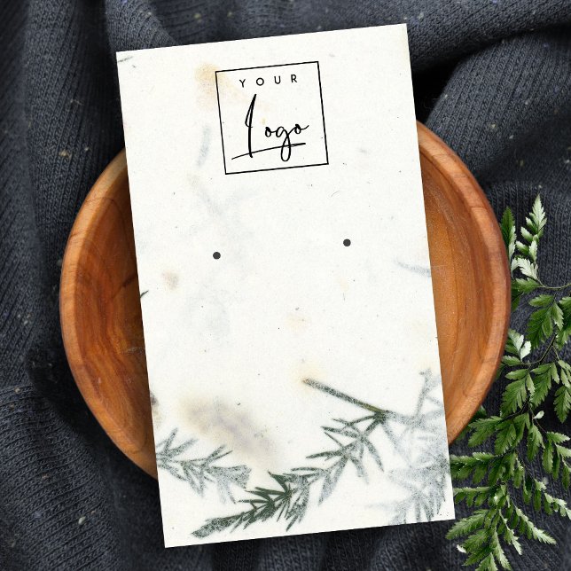 Foliage Handmade Paper Texture Earring Display Business Card (Creator Uploaded)