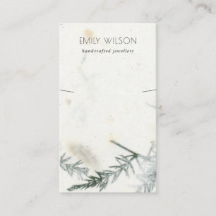 Foliage Handmade Paper Texture Necklace Display Business Card