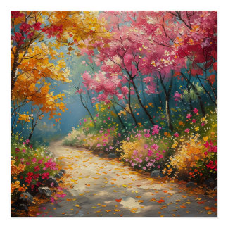 Foliage landscaped Garden Poster