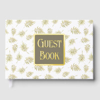 Foliage leaf pattern real foil country wedding