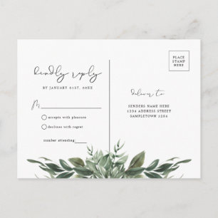 Foliage Leaf RSVP Postcard