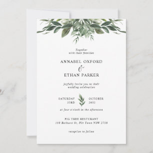 Foliage Leaf Wedding Invitation