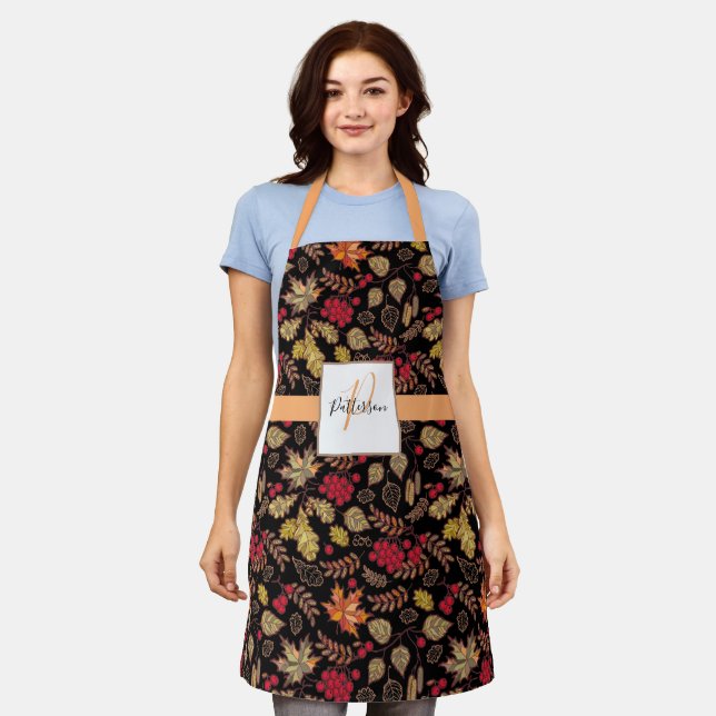 Foliage Leaf with Family Name Apron (Worn)
