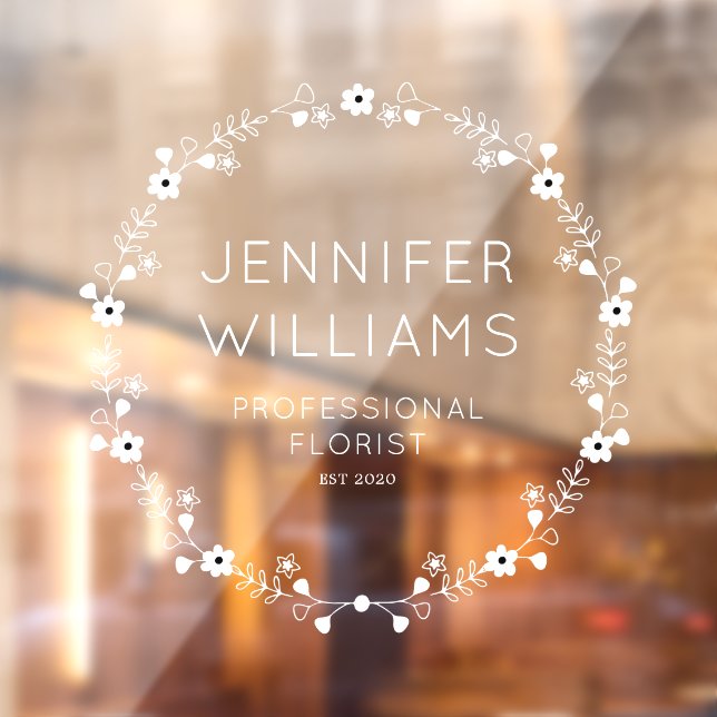 Foliage Minimal Opaque Business Window Cling (Sheet 2)