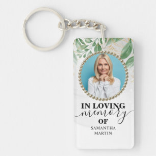 Foliage Modern Memorial Gift Keychain