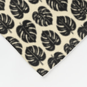 Foliage Monstera Fleece Blanket