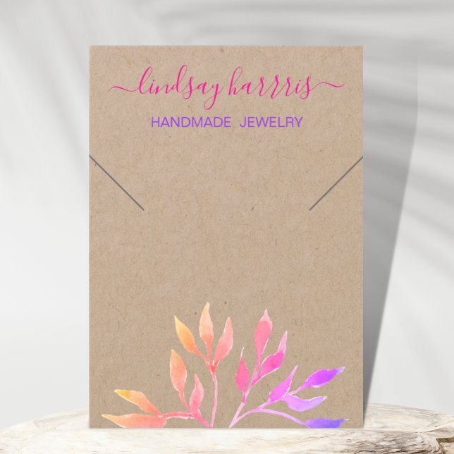 Foliage Necklace Kraft Jewellery Display Card (Creator Uploaded)