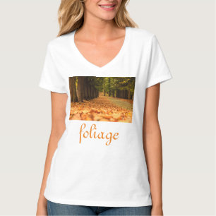 foliage on women's bella +canvas jersey v-neck T-Shirt