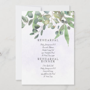  Foliage Pale Lavender Splash Wedding  Invitation