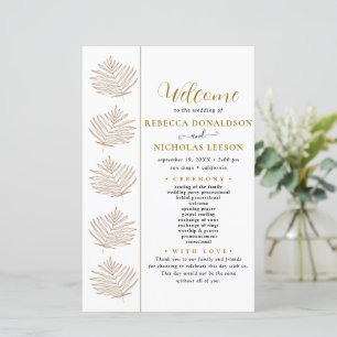 Foliage Script Minimal Wedding Program