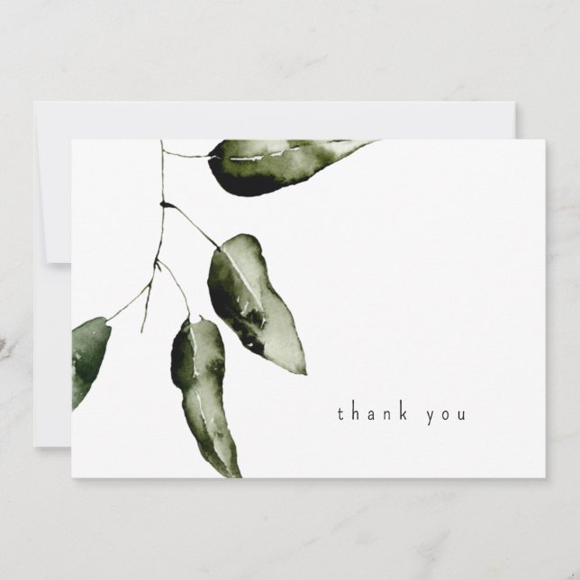 Foliage Simple Funeral Thank You (Front)
