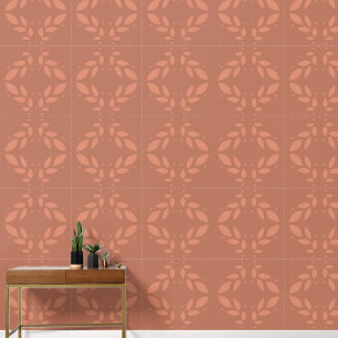 Foliage Terracotta Pattern Wallpaper