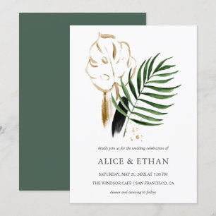 Foliage Tropical Greenery Wedding Invitation
