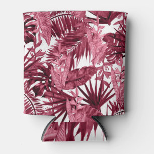 Foliage Watercolor Purple, Floral Seamless. Can Cooler