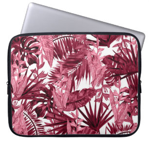 Foliage Watercolor Purple, Floral Seamless. Laptop Sleeve