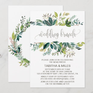 Foliage Wedding Brunch Invitation