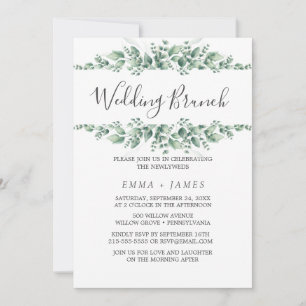 Foliage Wedding Brunch Invitation