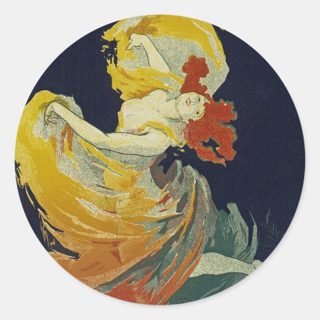 Folies Berger ~ La Loie Fuller Classic Round Sticker (Front)