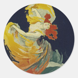 Folies Berger ~ La Loie Fuller Classic Round Sticker