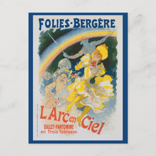Folies Bergère - L'arc en ciel - Chéret Postcard (Front)
