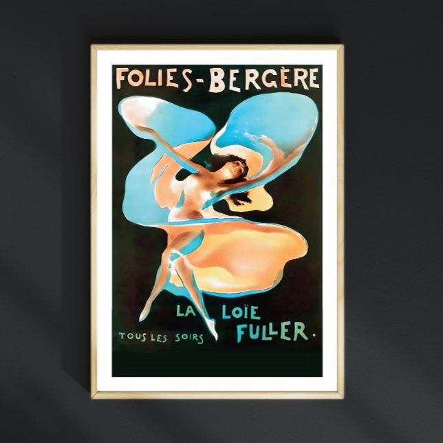 Folies Bergere Paris Showgirl, 1920's Flapper Girl Poster (Creator Uploaded)