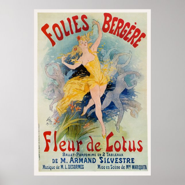 Folies Bergere Poster by Jules Cheret (Front)