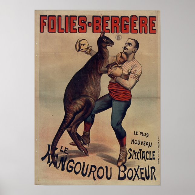Folies-Bergère the Kangaroo Boxer Poster (Front)