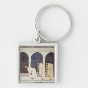 Folio.38a A Mogul prince in a mosque leading Frida Key Ring