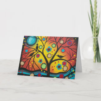 FOLK ART A Morning With You BY LORI  Greeting Card