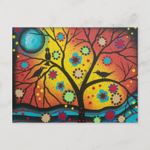 FOLK ART A Morning With You BY LORI postcard