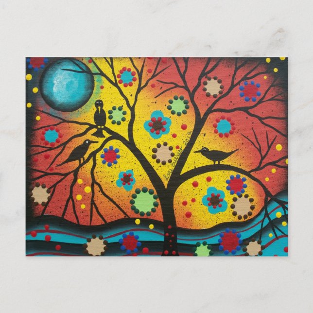 FOLK ART A Morning With You BY LORI  postcard (Front)