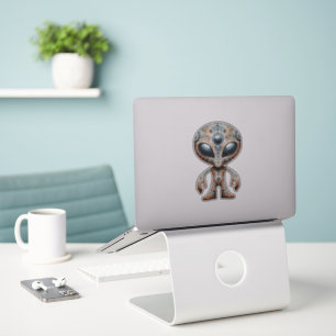 Folk Art Alien Sticker