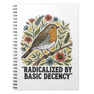 Folk Art Bird Illustration for Social Justice Notebook