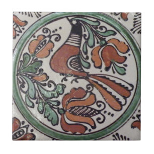 Folk Art Bird Tile