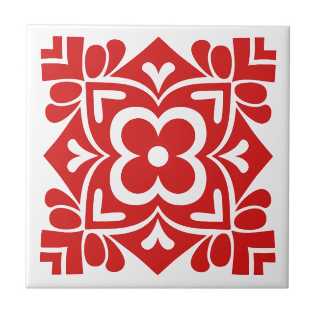 Folk Art Bloom Tile (Front)