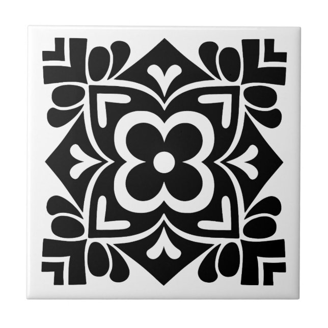 Folk Art Bloom Tile (Front)