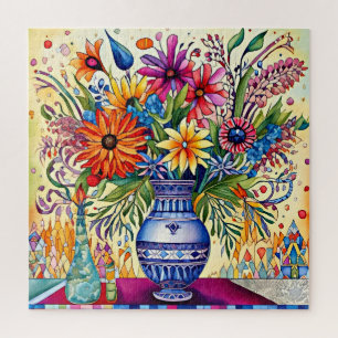 Folk Art Bouquet Puzzle