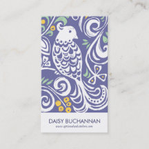 Folk Art Business Card | Purple