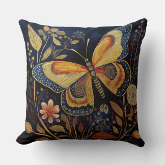 Folk Art Butterfly II Cushion