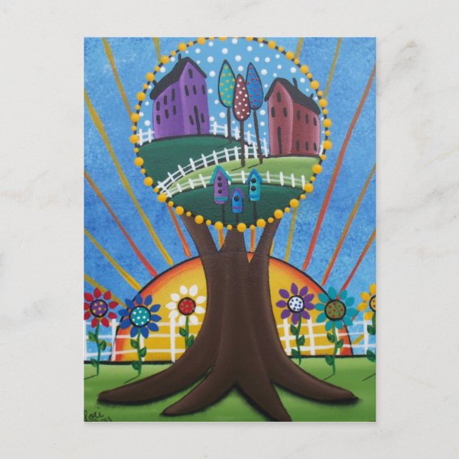 Folk Art BY LORI EVERETT postcard (Front)