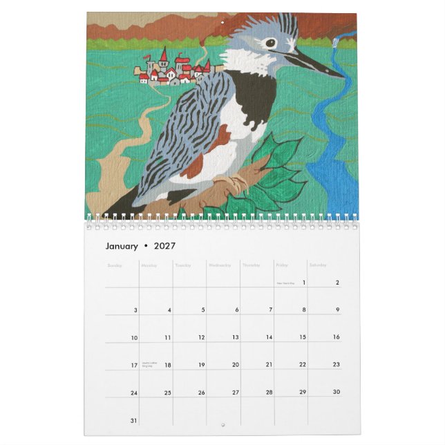 Folk Art Calendar (Jan 2027)