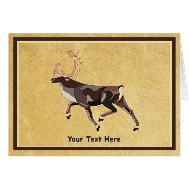Folk Art Caribou/Reindeer (Front Horizontal)
